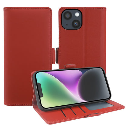 For iPhone 14 Plus Leather Case Wallet Stand TPU + PU Skin-touch Cover