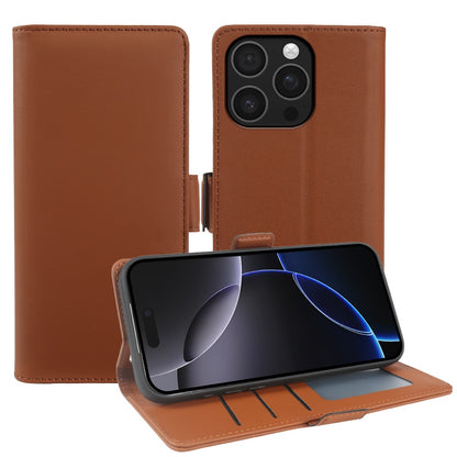 For iPhone 16 Pro Max Leather Case Wallet Stand TPU + PU Skin-touch Cover