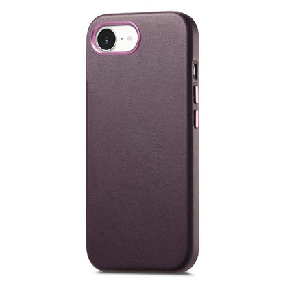 Magnetic Case For iPhone 17e  /  16e Leather+TPU Shockproof Phone Cover with Metal Buttons
