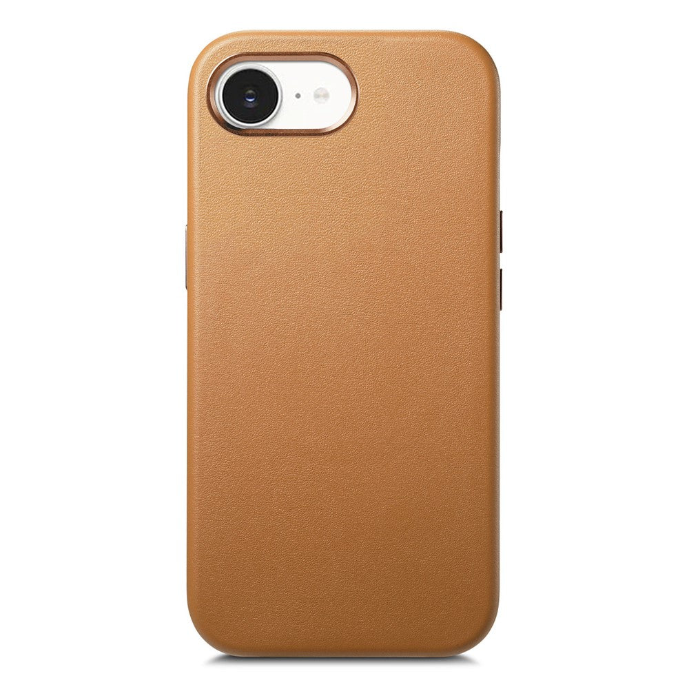 Magnetic Case For iPhone 17e  /  16e Leather+TPU Shockproof Phone Cover with Metal Buttons