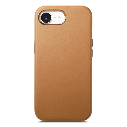 Magnetic Case For iPhone 17e  /  16e Leather+TPU Shockproof Phone Cover with Metal Buttons