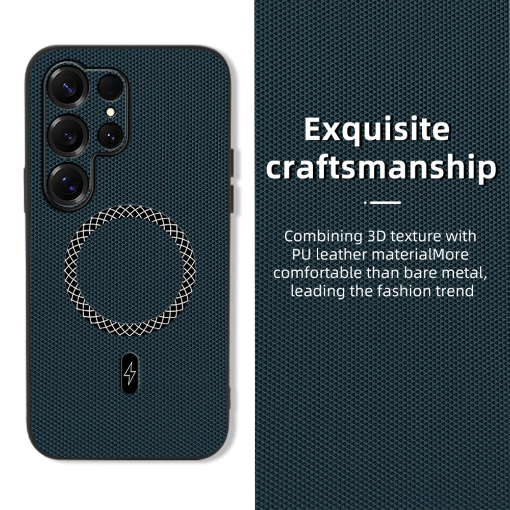 For Samsung Galaxy S26 Ultra Case Triangle Texture PU Leather Shockproof Ultra Thin Cover