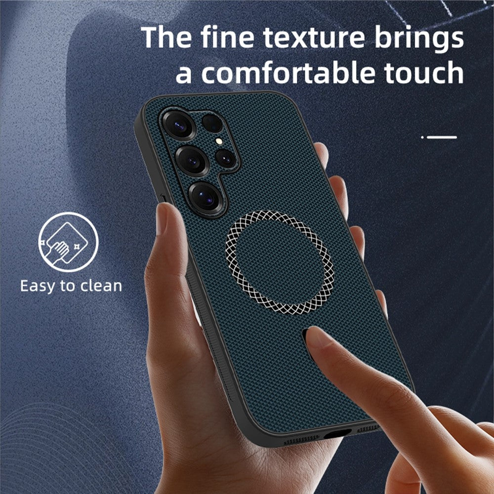 For Samsung Galaxy S26 Ultra Case Triangle Texture PU Leather Shockproof Ultra Thin Cover