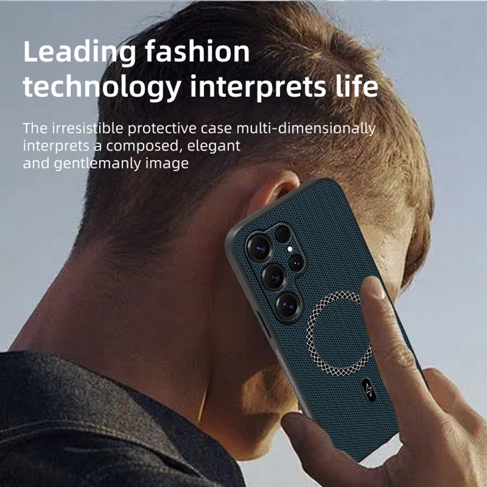 For Samsung Galaxy S26 Ultra Case Triangle Texture PU Leather Shockproof Ultra Thin Cover