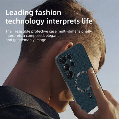 For Samsung Galaxy S26 Ultra Case Triangle Texture PU Leather Shockproof Ultra Thin Cover