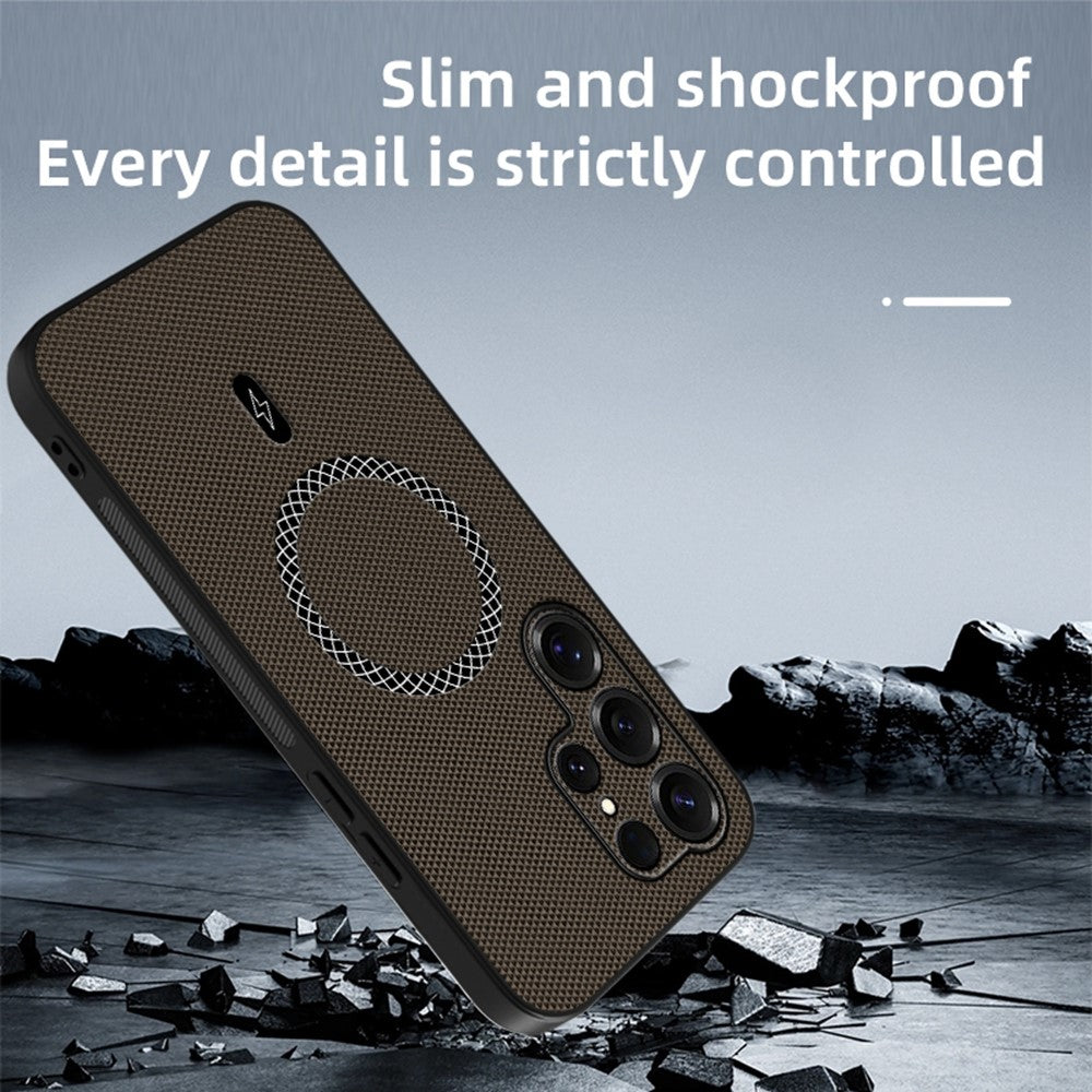 For Samsung Galaxy S26 Ultra Case Triangle Texture PU Leather Shockproof Ultra Thin Cover