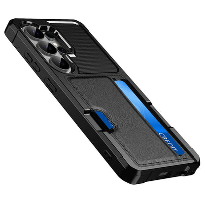 For Samsung Galaxy S26 Ultra Case Card Slot Leather + TPU Defender Phone Cover