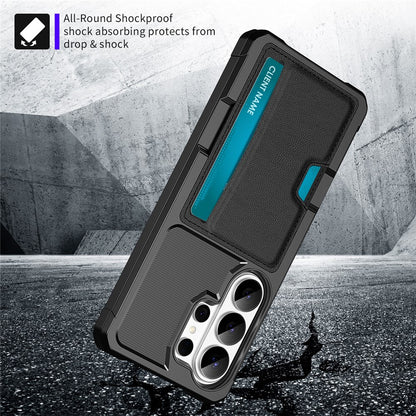 For Samsung Galaxy S26 Ultra Case Card Slot Leather + TPU Defender Phone Cover