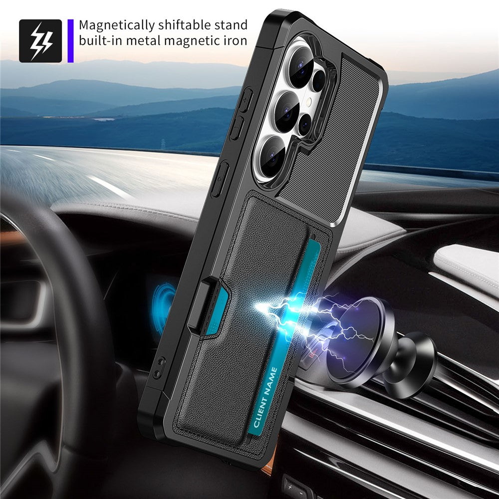 For Samsung Galaxy S26 Ultra Case Card Slot Leather + TPU Defender Phone Cover