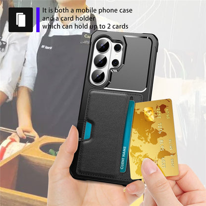 For Samsung Galaxy S26 Ultra Case Card Slot Leather + TPU Defender Phone Cover