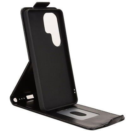 For Samsung Galaxy S26 Ultra Stand Case Magnetic Clasp Vertical Flip Leather Phone Cover with Card Holder