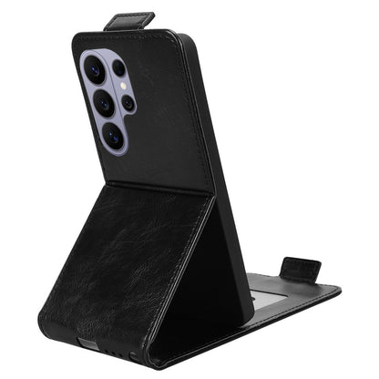 For Samsung Galaxy S26 Ultra Stand Case Magnetic Clasp Vertical Flip Leather Phone Cover with Card Holder