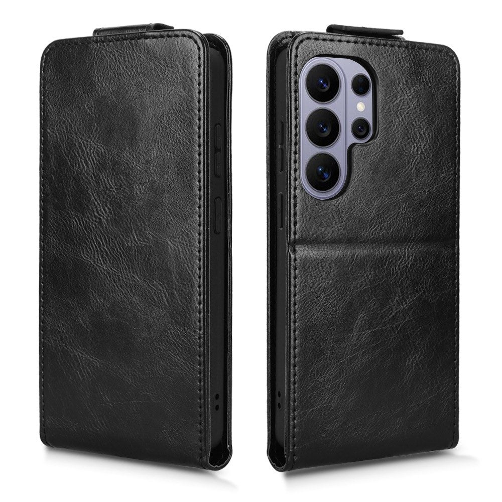 For Samsung Galaxy S26 Ultra Stand Case Magnetic Clasp Vertical Flip Leather Phone Cover with Card Holder