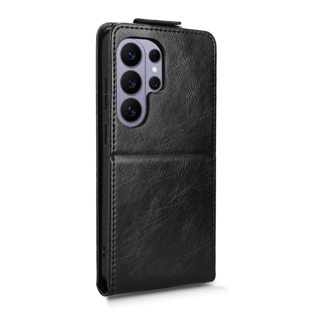 For Samsung Galaxy S26 Ultra Stand Case Magnetic Clasp Vertical Flip Leather Phone Cover with Card Holder
