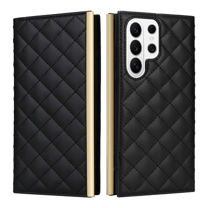 For Samsung Galaxy S26 Ultra Case Suction Cup PU Leather Wallet Phone Cover with Straps