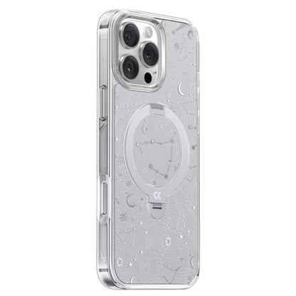 CASEKOO for iPhone 16 Pro Max Magnetic Case UV Pattern Printing Rotating Kickstand PC + TPU Phone Cover