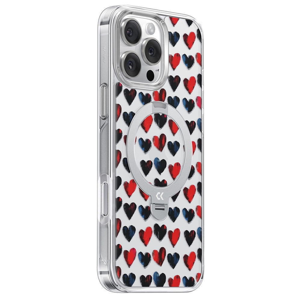 CASEKOO for iPhone 16 Pro Max Magnetic Case UV Pattern Printing Rotating Kickstand PC + TPU Phone Cover