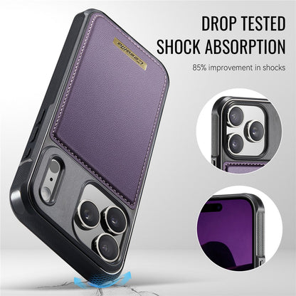 CASEME C69 Series for iPhone 17 Pro Magnetic Case Leather Coated TPU Phone Cover