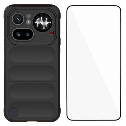 WANLONFENG For Nothing Phone (4a) Pro TPU Case HD Series Anti Slip Phone Cover with Tempered Glass