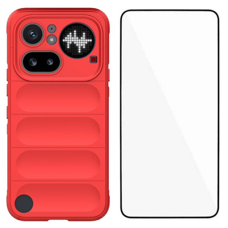 WANLONFENG For Nothing Phone (4a) Pro TPU Case HD Series Anti Slip Phone Cover with Tempered Glass