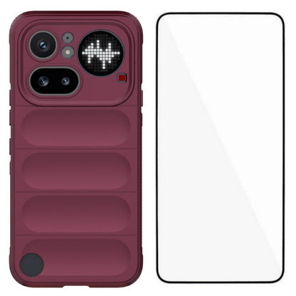 WANLONFENG For Nothing Phone (4a) Pro TPU Case HD Series Anti Slip Phone Cover with Tempered Glass