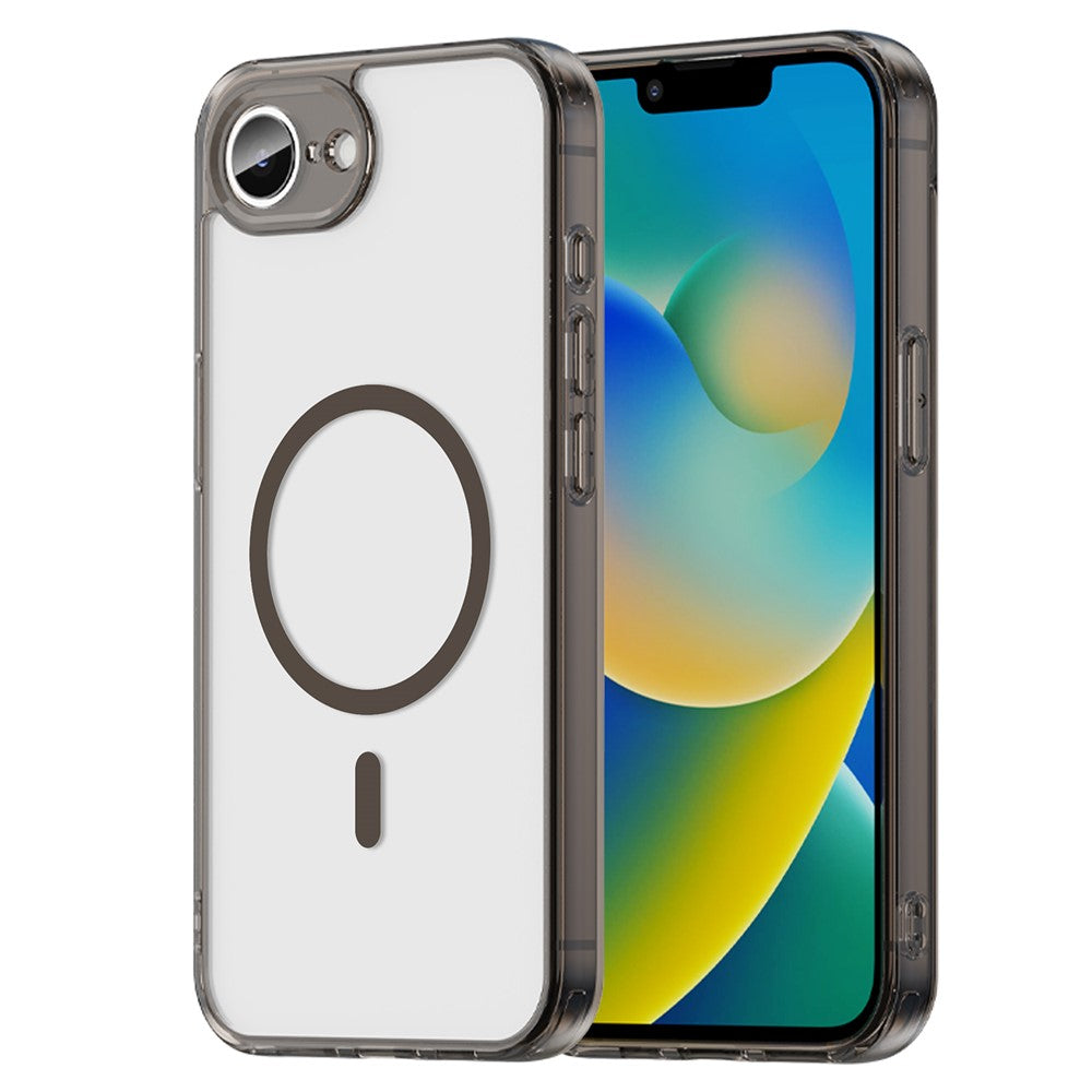 For iPhone 16e  /  17e Case Compatible with MagSafe Clear PC + TPU Shockproof Phone Back Cover