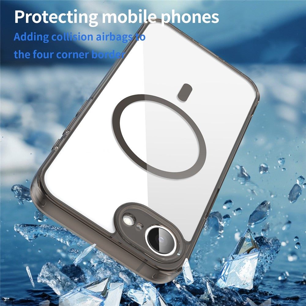 For iPhone 16e  /  17e Case Compatible with MagSafe Clear PC + TPU Shockproof Phone Back Cover