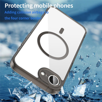 For iPhone 16e  /  17e Case Compatible with MagSafe Clear PC + TPU Shockproof Phone Back Cover