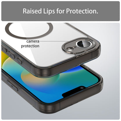 For iPhone 16e  /  17e Case Compatible with MagSafe Clear PC + TPU Shockproof Phone Back Cover