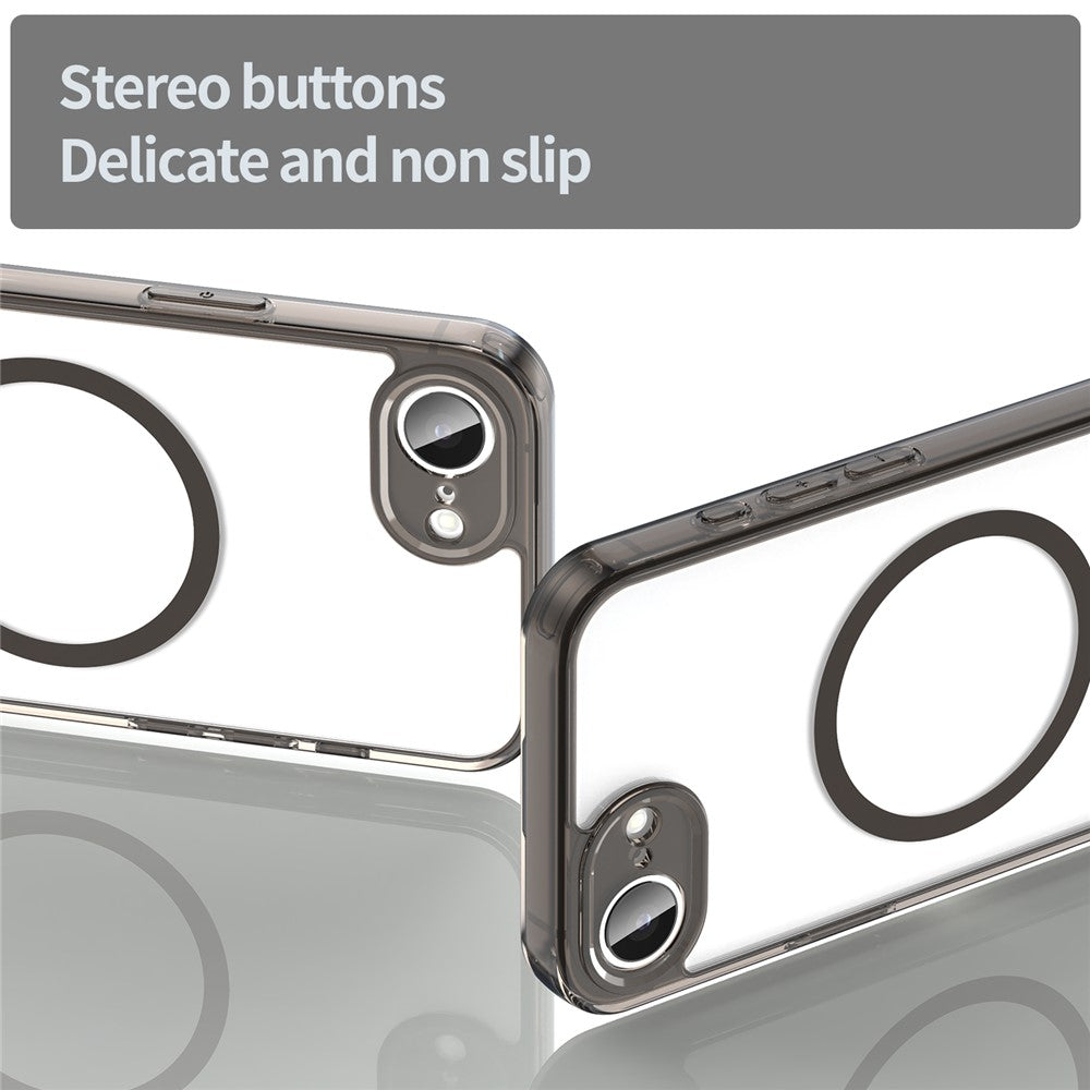 For iPhone 16e  /  17e Case Compatible with MagSafe Clear PC + TPU Shockproof Phone Back Cover