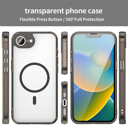 For iPhone 16e  /  17e Case Compatible with MagSafe Clear PC + TPU Shockproof Phone Back Cover