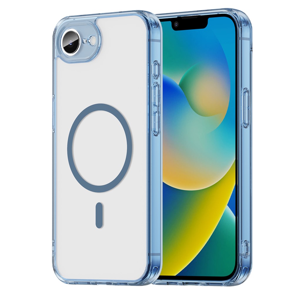 For iPhone 16e  /  17e Case Compatible with MagSafe Clear PC + TPU Shockproof Phone Back Cover
