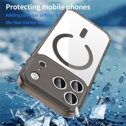 For iPhone 17 Pro Case Compatible with MagSafe Clear PC + TPU Shockproof Phone Back Cover