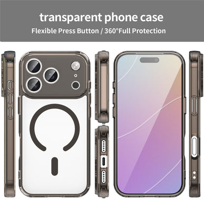 For iPhone 17 Pro Case Compatible with MagSafe Clear PC + TPU Shockproof Phone Back Cover
