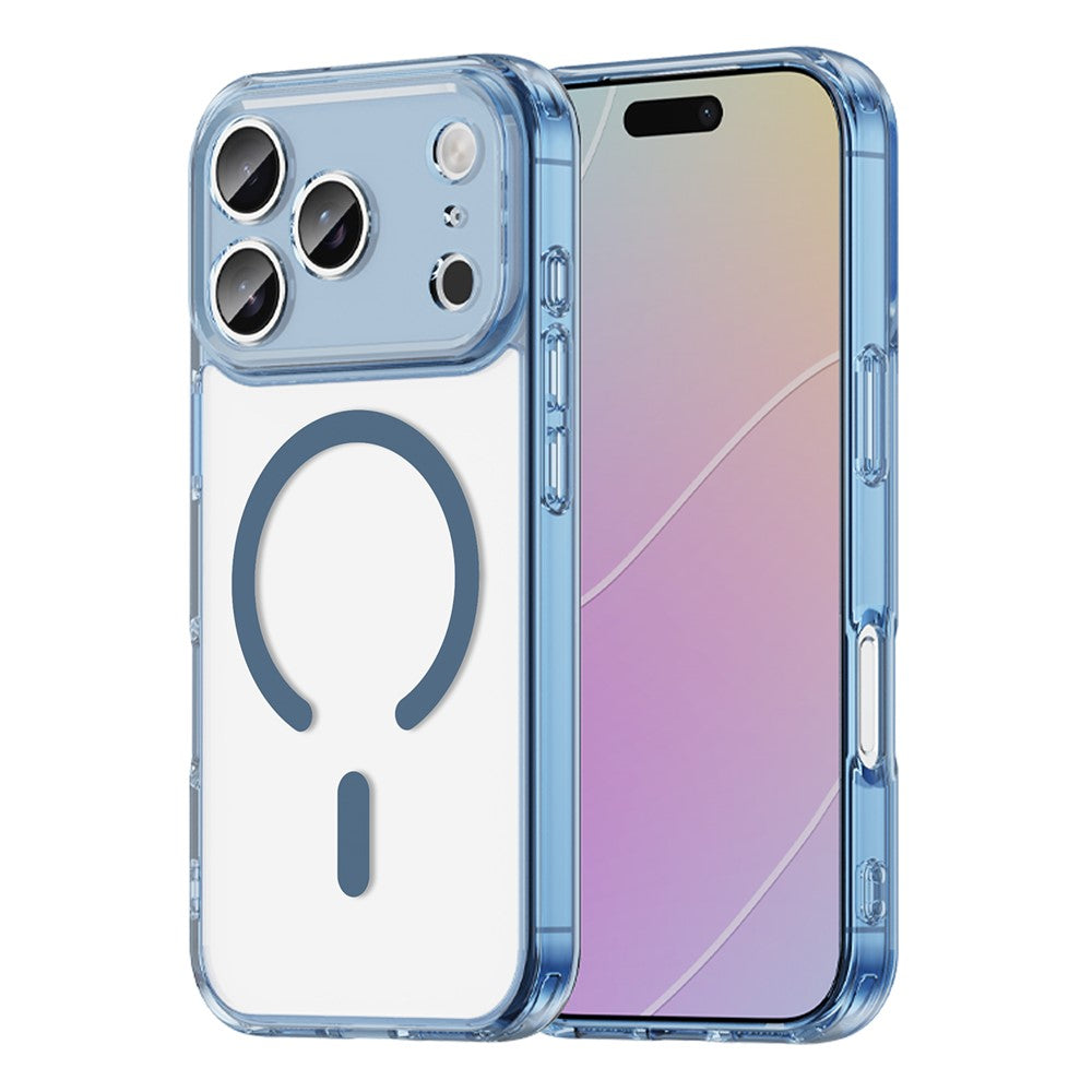 For iPhone 17 Pro Case Compatible with MagSafe Clear PC + TPU Shockproof Phone Back Cover