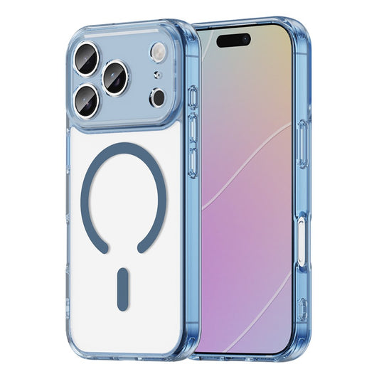 For iPhone 17 Pro Case Compatible with MagSafe Clear PC + TPU Shockproof Phone Back Cover