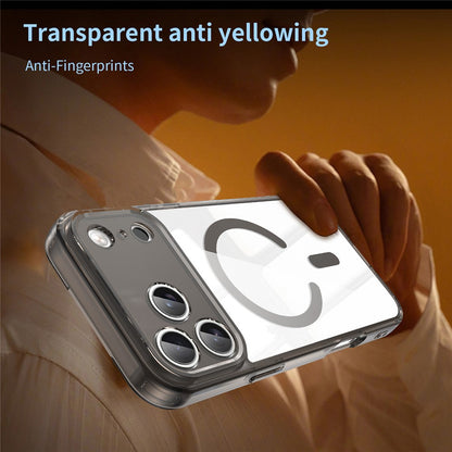 For iPhone 17 Pro Max Case Compatible with MagSafe Clear PC + TPU Shockproof Phone Back Cover