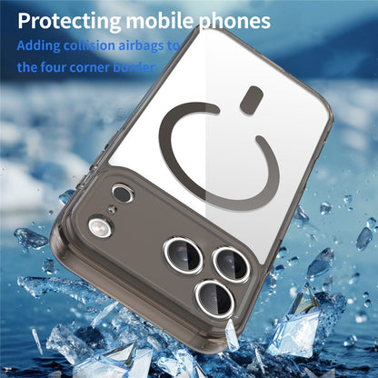 For iPhone 17 Pro Max Case Compatible with MagSafe Clear PC + TPU Shockproof Phone Back Cover