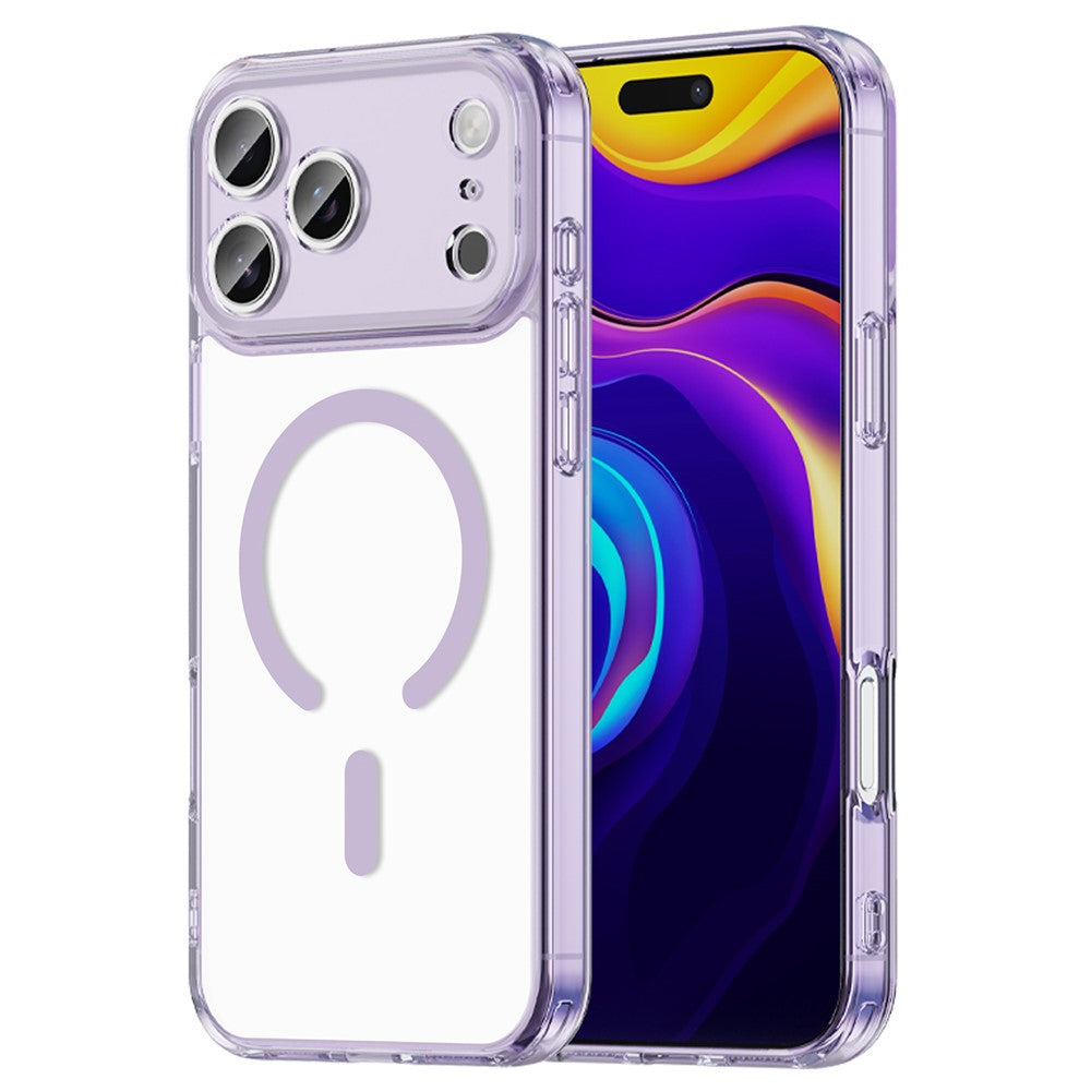 For iPhone 17 Pro Max Case Compatible with MagSafe Clear PC + TPU Shockproof Phone Back Cover