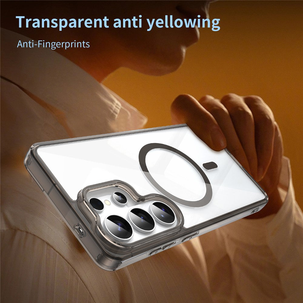 For Samsung Galaxy S26 Ultra Case Compatible with MagSafe Clear PC + TPU Shockproof Phone Back Cover