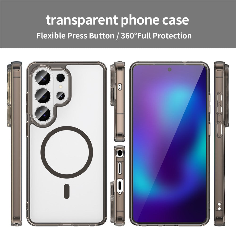 For Samsung Galaxy S26 Ultra Case Compatible with MagSafe Clear PC + TPU Shockproof Phone Back Cover