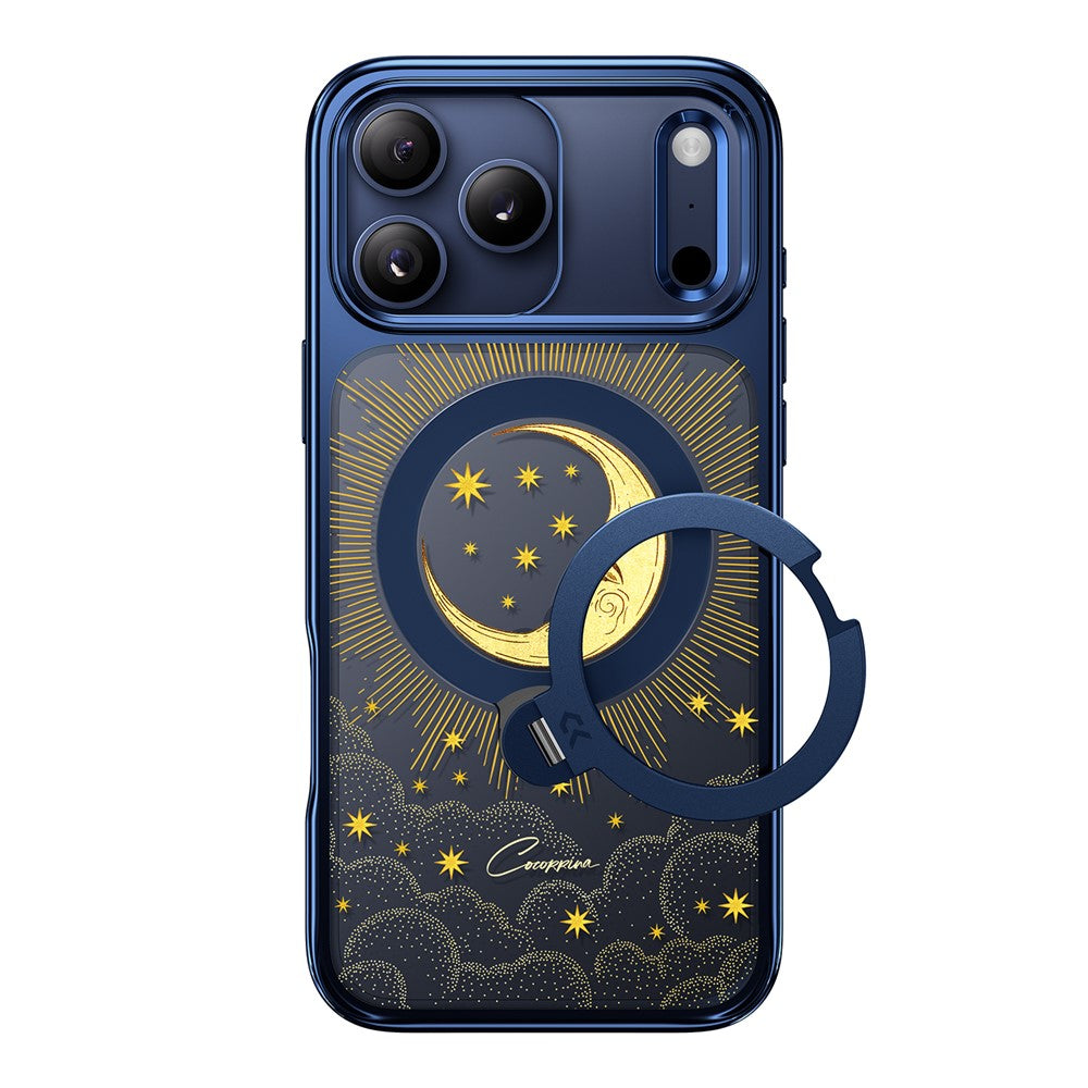 CASEKOO Tarot Series for iPhone 17 Pro Max Magnetic Case UV 3D Printing PC + TPU Phone Cover with Ring Holder Kickstand