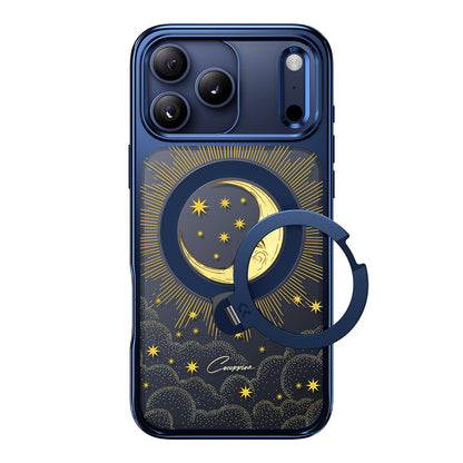 CASEKOO Tarot Series for iPhone 17 Pro Max Magnetic Case UV 3D Printing PC + TPU Phone Cover with Ring Holder Kickstand