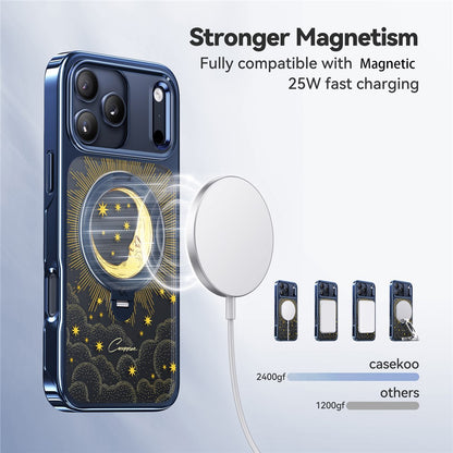 CASEKOO Tarot Series for iPhone 17 Pro Max Magnetic Case UV 3D Printing PC + TPU Phone Cover with Ring Holder Kickstand