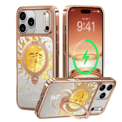 CASEKOO Tarot Series for iPhone 17 Pro Max Magnetic Case UV 3D Printing PC + TPU Phone Cover with Ring Holder Kickstand