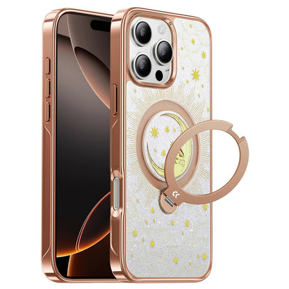 CASEKOO Tarot Series for iPhone 16 Pro Max Magnetic Case UV 3D Printing PC + TPU Phone Cover with Ring Holder Kickstand