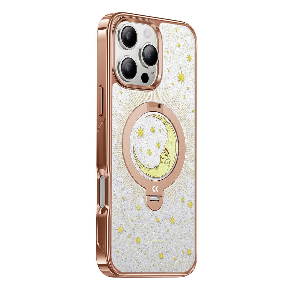 CASEKOO Tarot Series for iPhone 16 Pro Max Magnetic Case UV 3D Printing PC + TPU Phone Cover with Ring Holder Kickstand