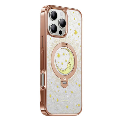 CASEKOO Tarot Series for iPhone 16 Pro Max Magnetic Case UV 3D Printing PC + TPU Phone Cover with Ring Holder Kickstand