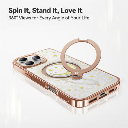 CASEKOO Tarot Series for iPhone 16 Pro Max Magnetic Case UV 3D Printing PC + TPU Phone Cover with Ring Holder Kickstand