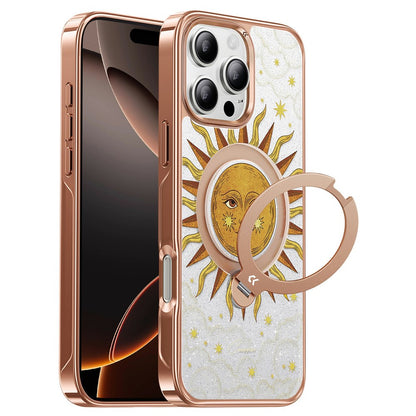 CASEKOO Tarot Series for iPhone 16 Pro Max Magnetic Case UV 3D Printing PC + TPU Phone Cover with Ring Holder Kickstand